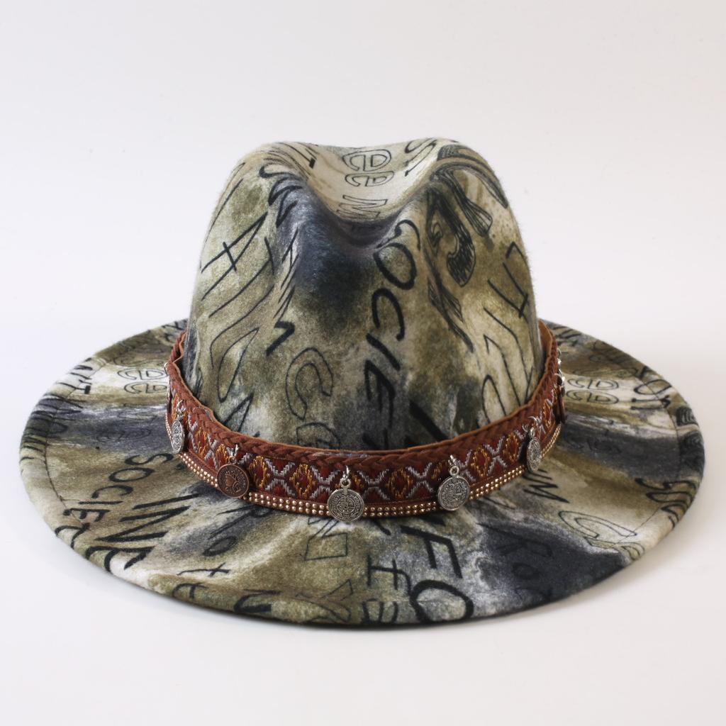 New European and American style letter printing fashion top hat men's and women's fashion jazz hat sunscreen sun hat