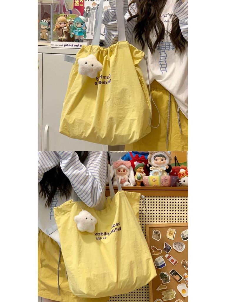 2025 Prosty Dojazd Torba Płócienna na Jedno Ramię - Duża Pojemność, Lekka, Casualowy Design dla Studentów