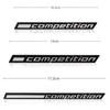 Adesivi Decalcomanie Emblema Badge Logo Competizione Nero ABS 3D per Bagagliaio Posteriore BMW M1 M3 M4 M5 M6 X1M X3M X4M X5M X6M