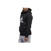 Adidas Logo Print Drawstring Hoodie Men Hoodies Black GH6663