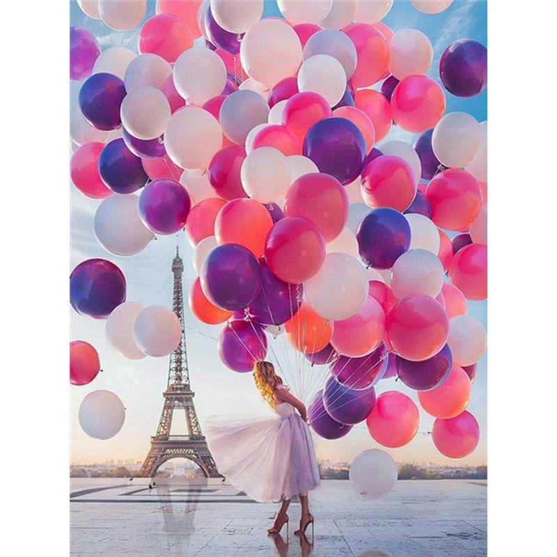 5D Elmas Mozaik Balon Resim Rhinestones Elmas Boyama Manzara Mozaik Sanatı Dikiş Kız Dekor Ev Için