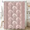 Pink and White Floral Shower Curtain for Bathrooms Extra Long Waterproof Bathroom Decorations (180x240cm)