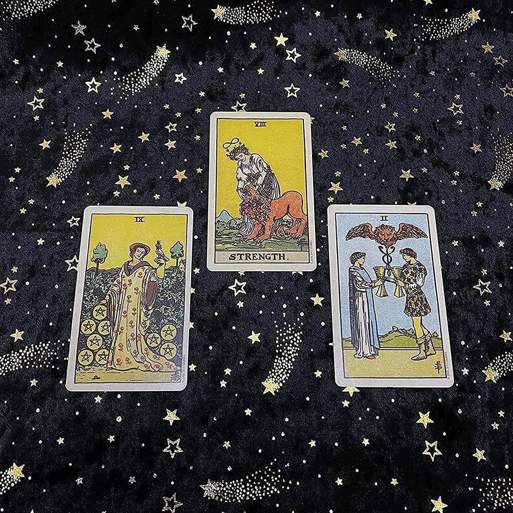 Thick Velvet Tarot Cloth for Tarot with Professional for Magic and Appraisals Large, Cards, 65x65cm, Pouch, Grade, High-Quality, Tricks, Divination,