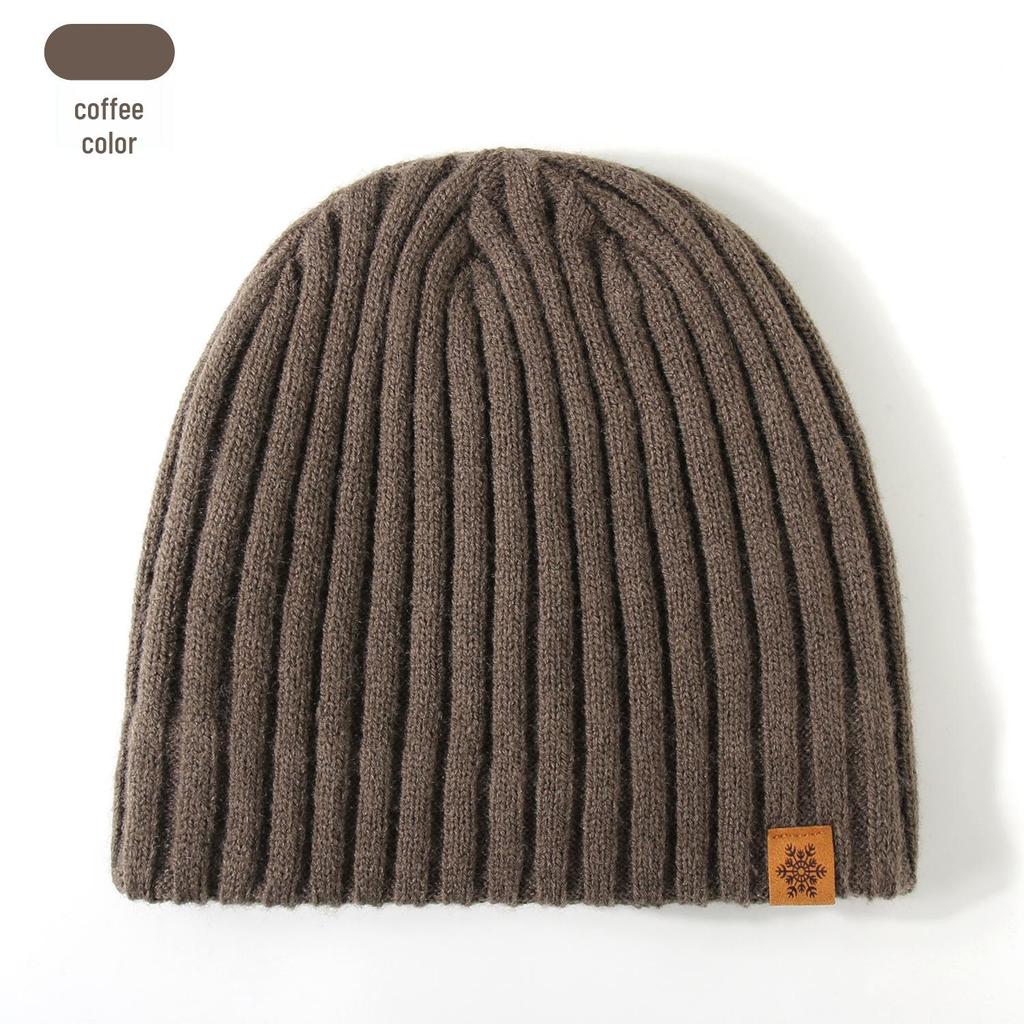 New Style Unisex Double-Layer Knit Hat for Winter - Warm Cross-Stitch Design with Ear Protection