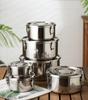 3-Piece Stainless Steel Food Storage Container Set Leak-Proof Smell-Proof with Lids 304 Grade