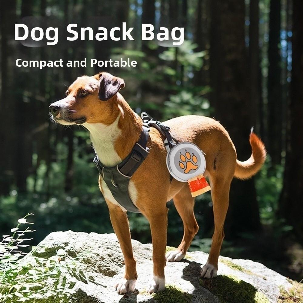 Portable Pet Training Bag Large Capacity Waterproof Dog Snack Bag Leak-proof Buckle Type Dog Treat Bag Pet Feeding Dispenser