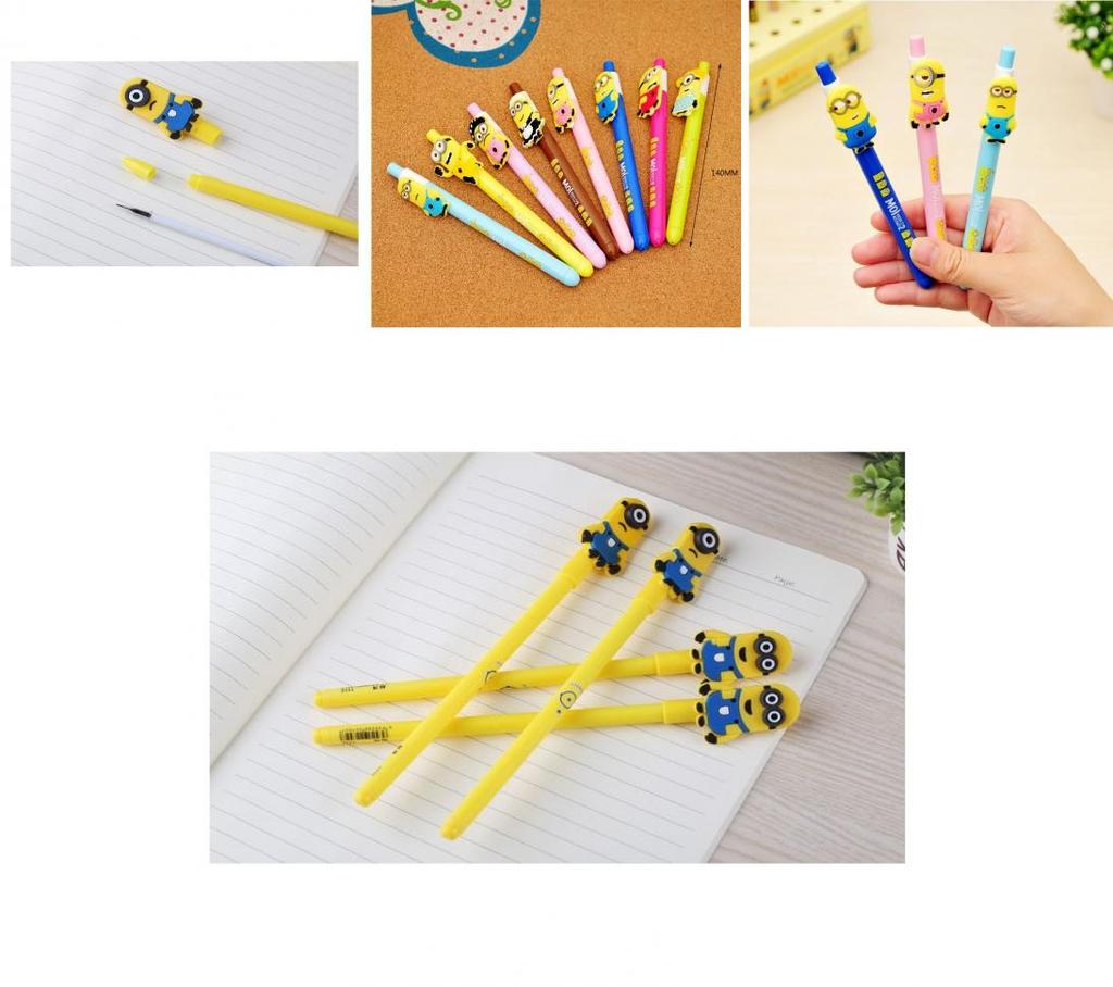 Minions Stationery Black Neutral Pen With 05mm Tip For Office And School Use