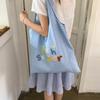 Plaid Canvas Bag Women's Large Capacity 2026 New Summer Versatile Lazy Style E-shoulder Shopping Bag Class Tote Bag