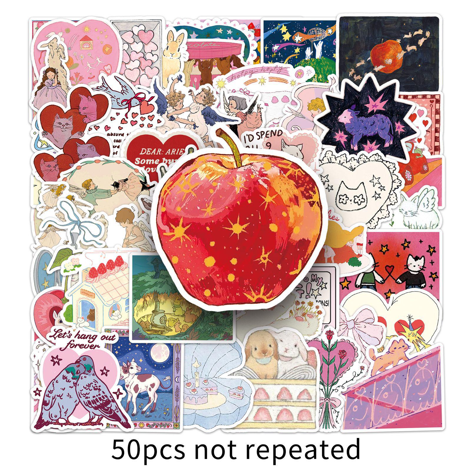 

50 Fairy Tale Stickers: Cute Cartoon Decor for Cups, Phones, Laptops, and Journals