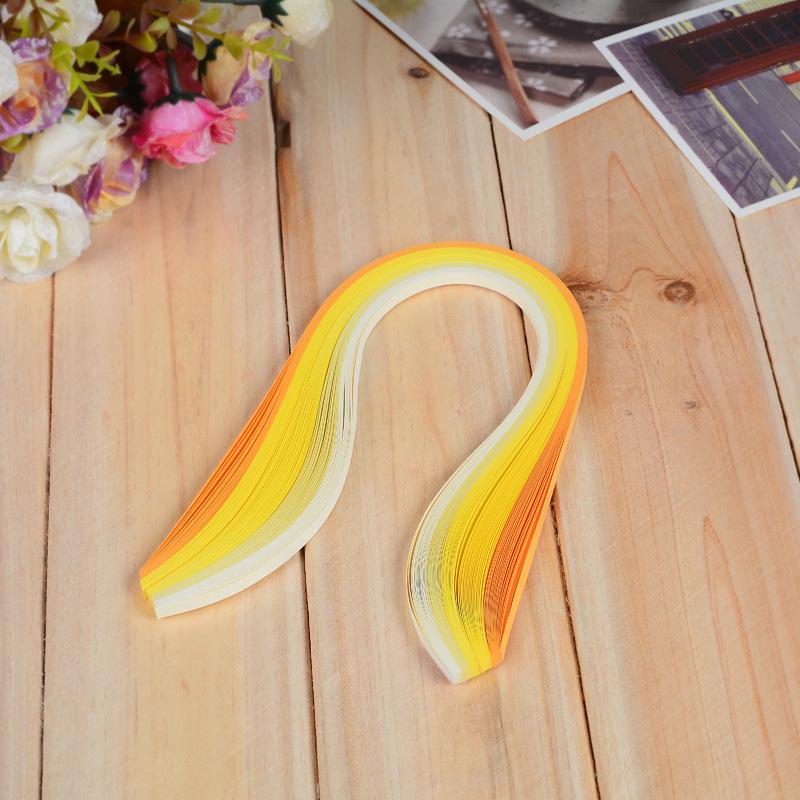 9-Color Gradient 5mm x 54cm Quilling Paper Strips - Handmade Quilling Materials