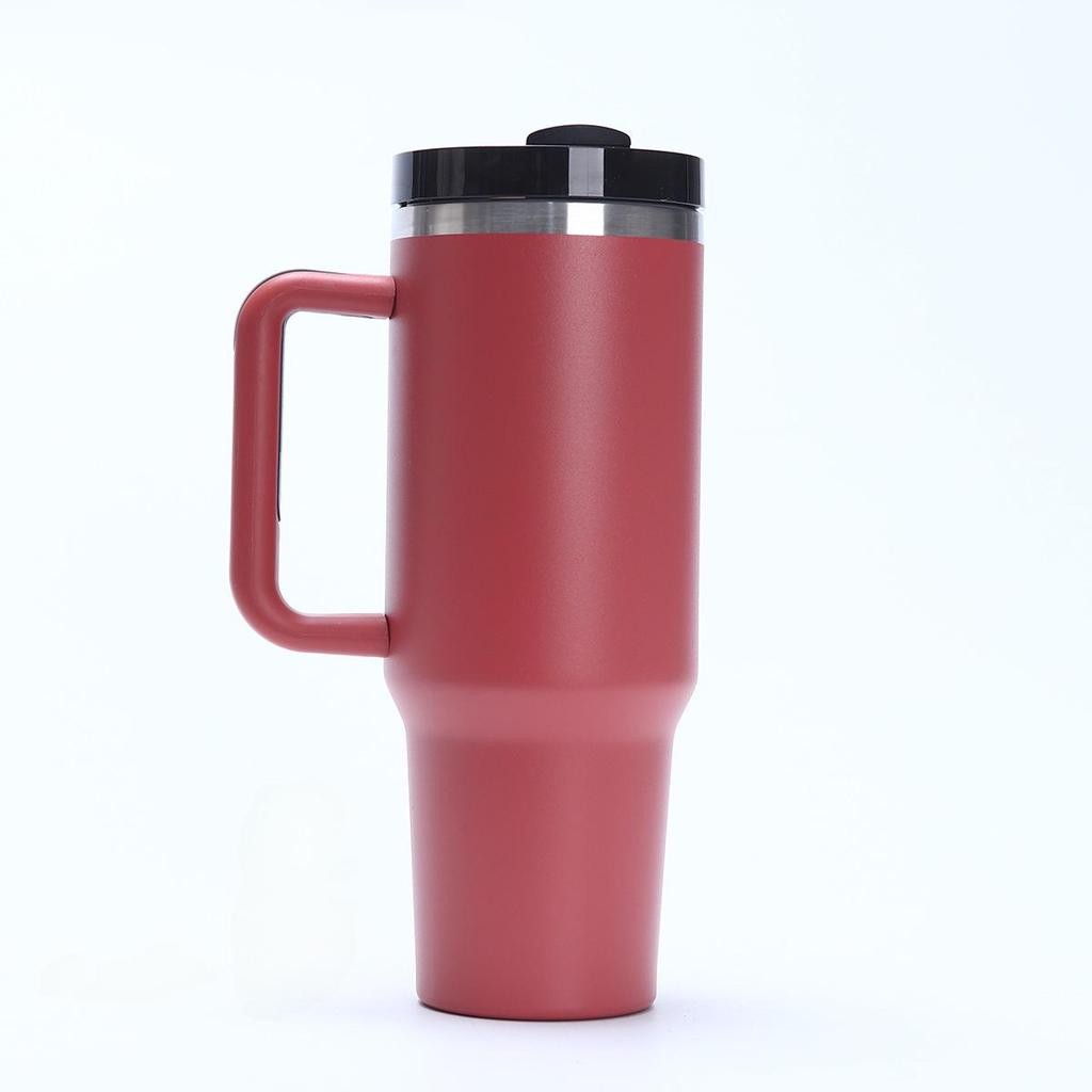 Spot 40oz Rostfritt Stål Bilmugg med Handtag - Stor Kapacitet, Bärbar Vakuumisolerad för Utomhusbruk