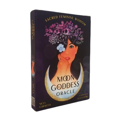 Karty bohyně Měsíce Oracle 36 obsahují také krystaly, barvy, mantry, oblíbené měsíční cykly a rostlinné léky 10,4*7,3 cm