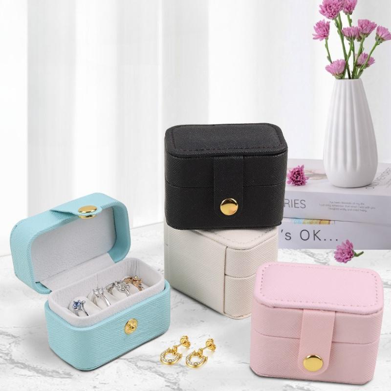 Mini Jewelry Storage Box, with A Button Flip Decoration Storage Box, Simple Ring Necklace Earrings Storage Box, Display Gift Box