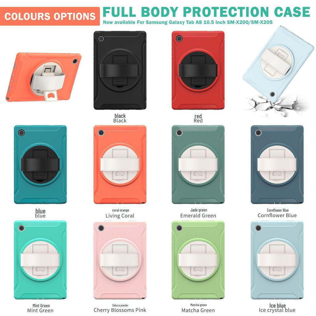 Tab A8 10.5-Inch Anti-Fall Skin-Feel Tablet Case with Rotating Handheld Bracket