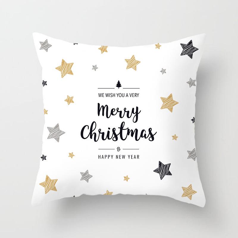 Christmas Golden Series Festive Decoration Pillowcase Home Sofa Car Pillow Cushion