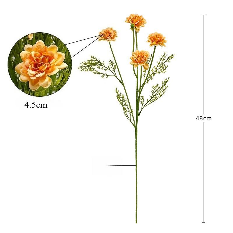 48cm Artificial Silk Daisy Flowers Bouquet for Wedding Party Garden Decoratio Home DIY Bridal Silk Fake Flower Arrangement Decor
