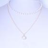 Multi Strands Imitation Pearls Pendant Necklace for Women Length Adjustment Clavicle Chain Everyday Wear Jewelry