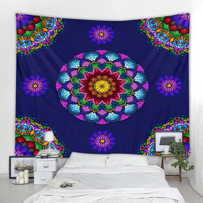 Indian mandala tapestry elephant wall hanging bohemian style decorative wall covering yoga mat aesthetics room decoration