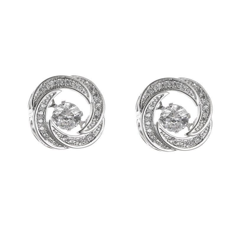 Women's Swirling Stud Earrings - Fashionable Retro Style, Chic & Elegant Jewelry