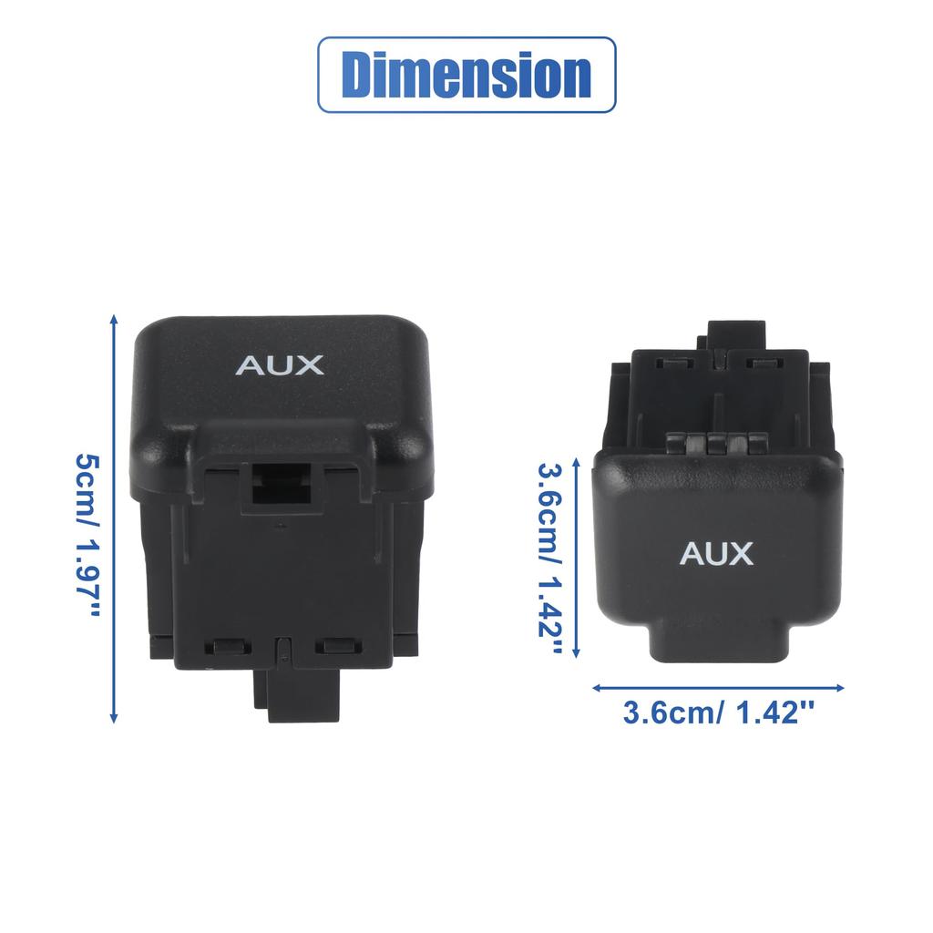 X AUTOHAUX Auxiliary Input Jack Assembly for Honda Ridgeline Audio Aux Port Jack Adapter 2006-2014, 39114-SJC-A01ZB