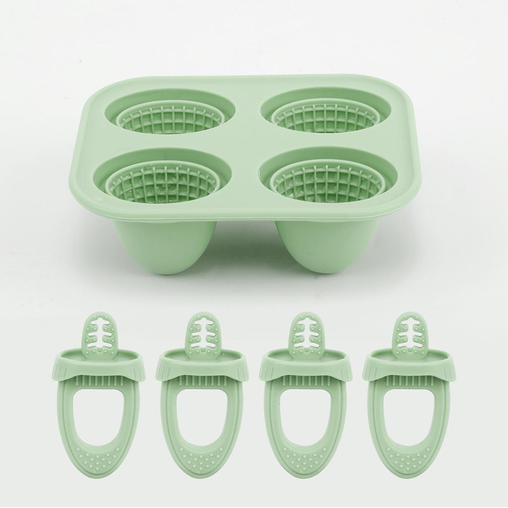 Children's Cheese and Cheese Stick Mold Ice Cream Homemade Special Molds Large Food-grade Silicone with Lid Baby Popsicles Mould