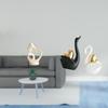 Artistic Resin Swan Couple Figurine Sculpture Collection for Desk Cabinet Bookshelf Home Decoration