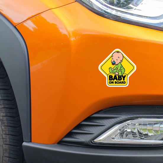 AIBAOBAO 2 Baby In Car Adesivi Auto, Baby On Board Adesivi Segno E Decalcomania Bambino In Auto, Figurina Adesiva Di Sicurezza Rimovibile, Luminoso Adesivo Di Avvertenza Di Sicurezza Impermeabile - Foto 3