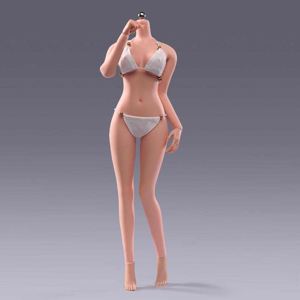 Scale Female Action Figure Seamless Action Figure Female Figure Soft Flexible Action Figure Body with Detachable Hand Gestures 1/6 Body, 12-Inch Body,