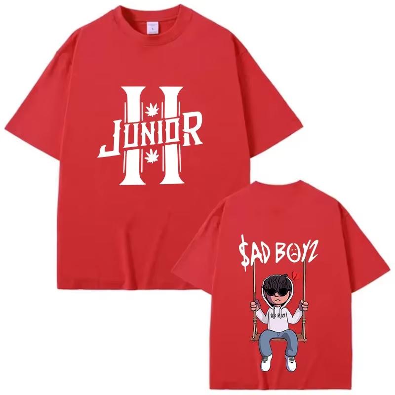 Junior H Sad Boyz TShirts Unisex Harajuku ONeck Short Sleeve Shirts Fans Gift Casual Mens T Shirts Cotton Summer Top Tees