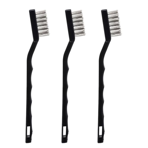 Samcos 3-Piece Wire Brush Set, Stainless Steel, for Cleaning, Rust, and High-Brightness Cleaning