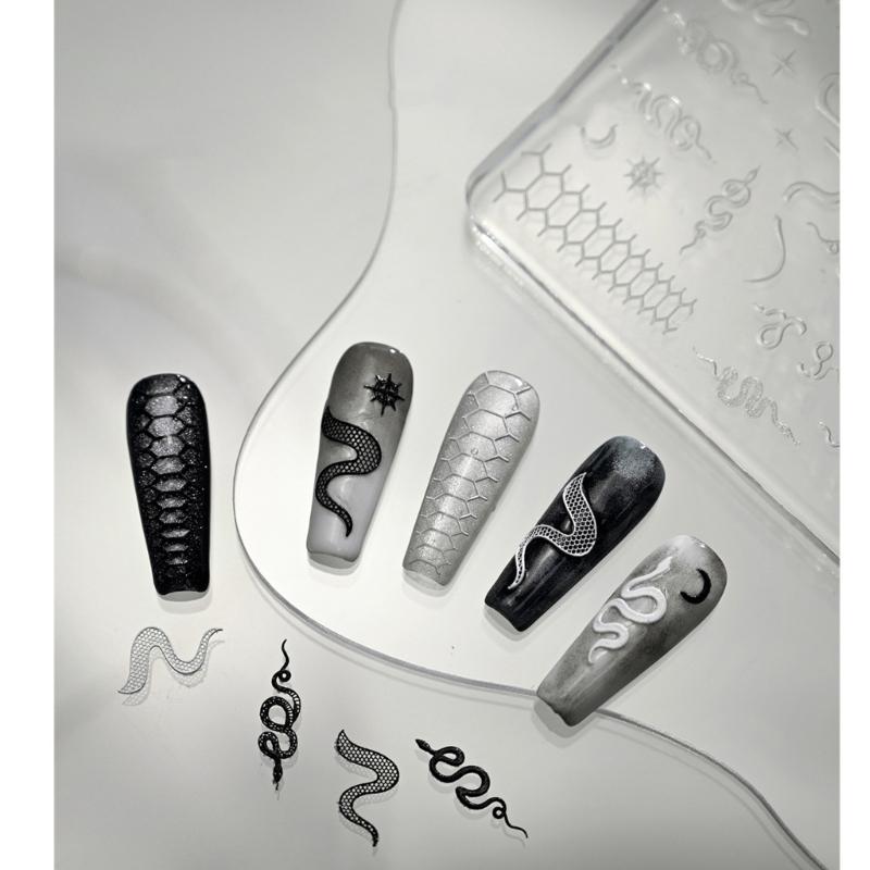 Reusable Snake Design Silicone Mold For 3D Nail Art Embellishments And Resin Crafting Projects