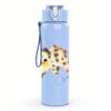 1PC Leopard spot animal minimal print 750ml colorful plastic sports water bottle leakproof pop up lid with straw for outdoor work home use