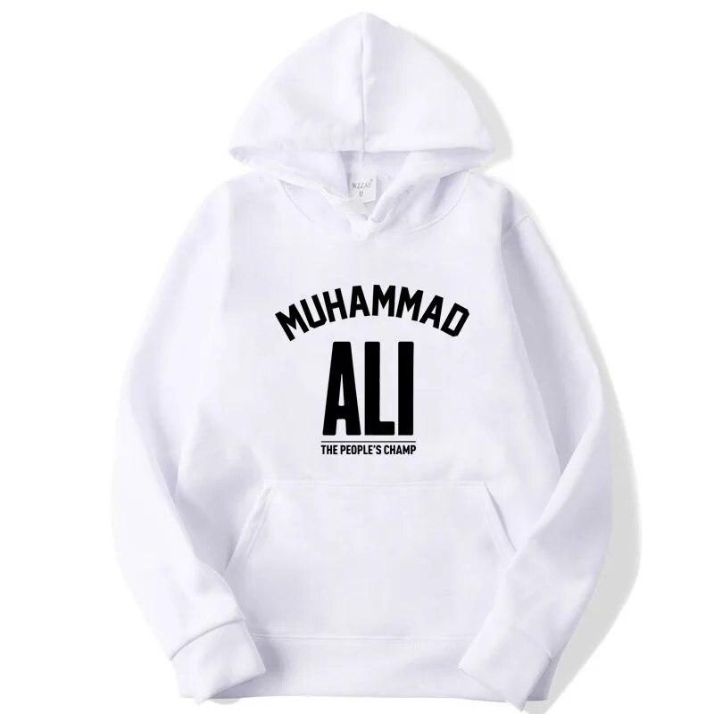 

Модные брендовые толстовки унисекс с принтом Мухаммеда Али, смешанный хлопок, весна-осень, мужские повседневные толстовки в стиле хип-хоп, кофты с капюшоном M