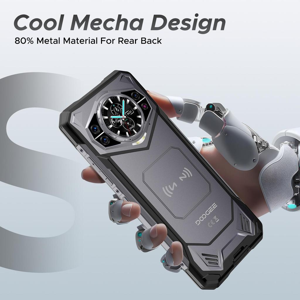 DOOGEE S200 Rugged Smartphone 5G, 32GB+256GB/2TB, 10100mAh/33W, 1.32" AMOLED Rear Display, 6.72” FHD+/120Hz, 100MP+20MP