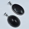 138.05 Carat Oval Cut Black Onyx Pendant Healing Stone 925 Silver Gemstone AR-1696-S