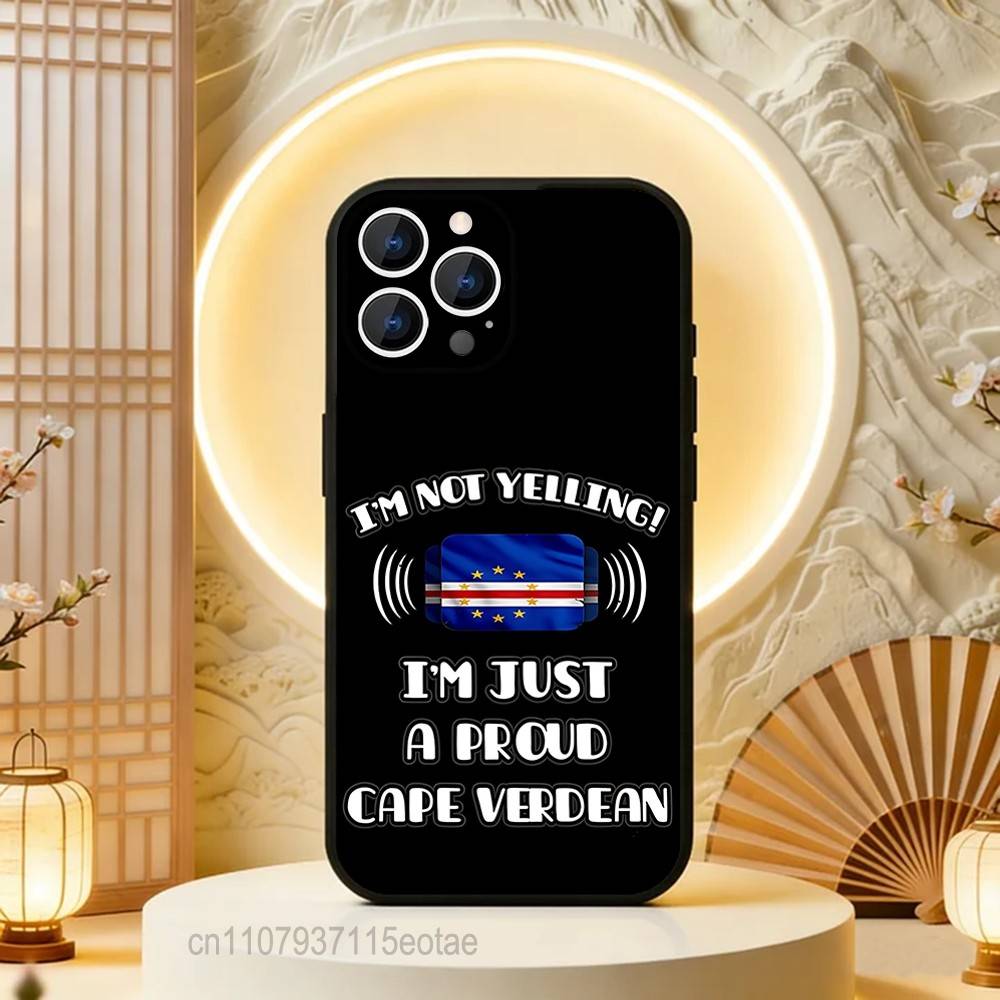 Cape Verde FLAG ART Phone Case For iPhone 17,16,15,14,13,12,11,Pro,Max,Plus,E,Air,Mini Black Shockproof Funda Cover