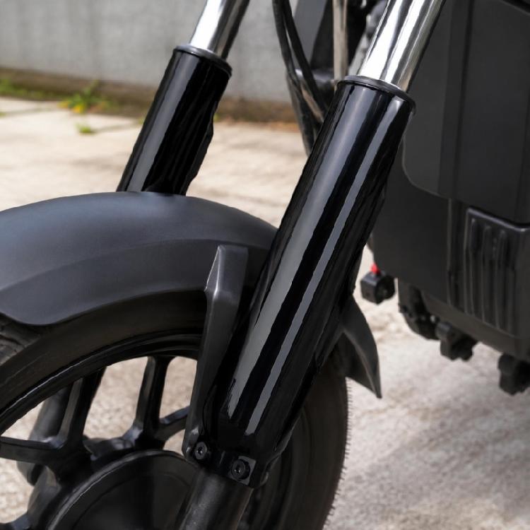 Front Fork Cover Set, Black Replacement Guards with Lower Fork Area Coverage, Molded Plastic Build, and Left Right Pair Format for Daily Use