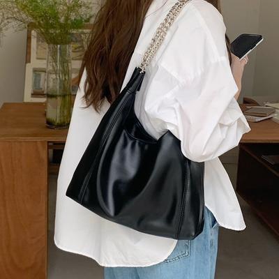 Borsa Tote con Catena Dorata Borsa Grande Capacità Borsa da Viaggio Borsa da Donna Elegante per Pendolari Borsa a Spalla