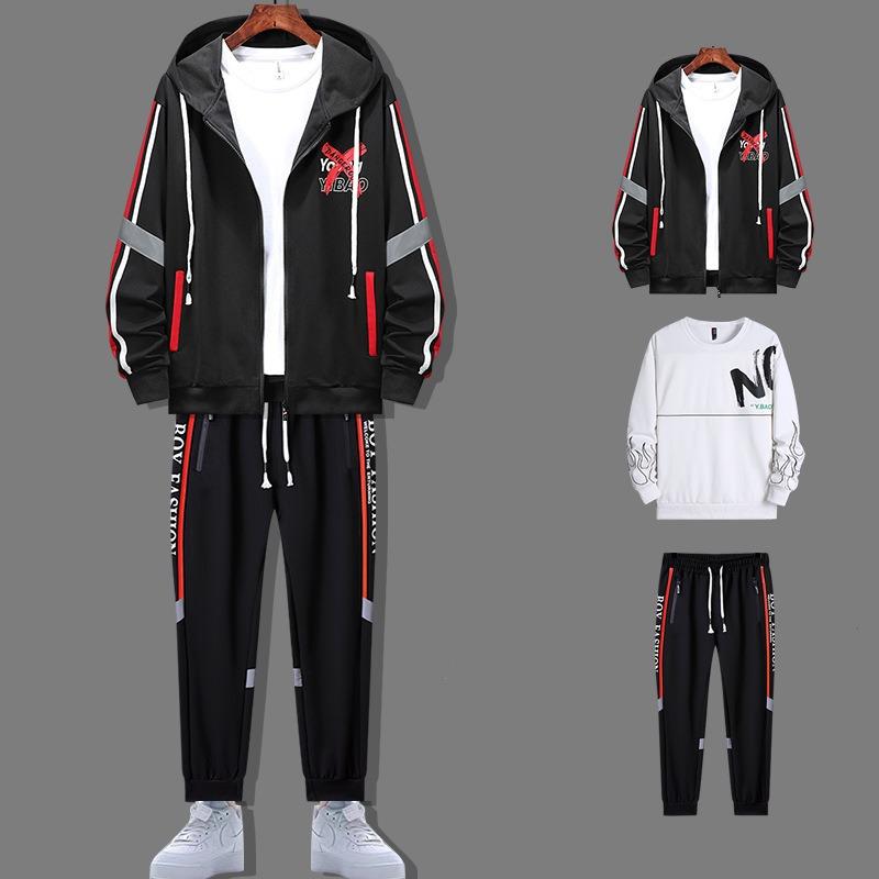 And Lightweight Men's Three-Piece Sports Suit Youthful And Fresh Student Style 2025 New Style Casual Sports Outfit