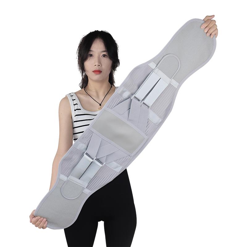 Double Pull Breathable Waist Support Brace Back Pad Lumbar Back Belt S