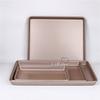 10 12 13 15 Inches 2.5cm Height Shallow Rectangle Heavy Thick Golden Nonstick Carbon Steel Baking Pan Cookie Holder Oven Tray