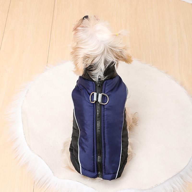 Herbst Winter Warme Hundekleidung Reflektierende Haustierweste Jacke Wasserdichter Mantel Kostüm mit D-Ring für Kleine Mittelgroße Große Hunde Schnauzer Yorkshire