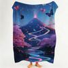 Art B Beautiful C Color Throw Flannel Throw Blanket Suitable for Sofa Living Room Bedroom