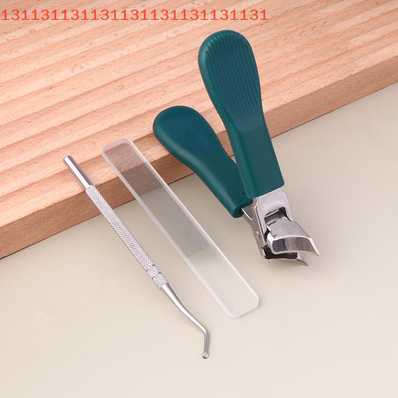 Wide-Jaw Opening Anti-Splash Slanted Nail Clipper Ingrown Nail Clippers Portable Toenail Fingernail Trimmer Set Manicure Tool
