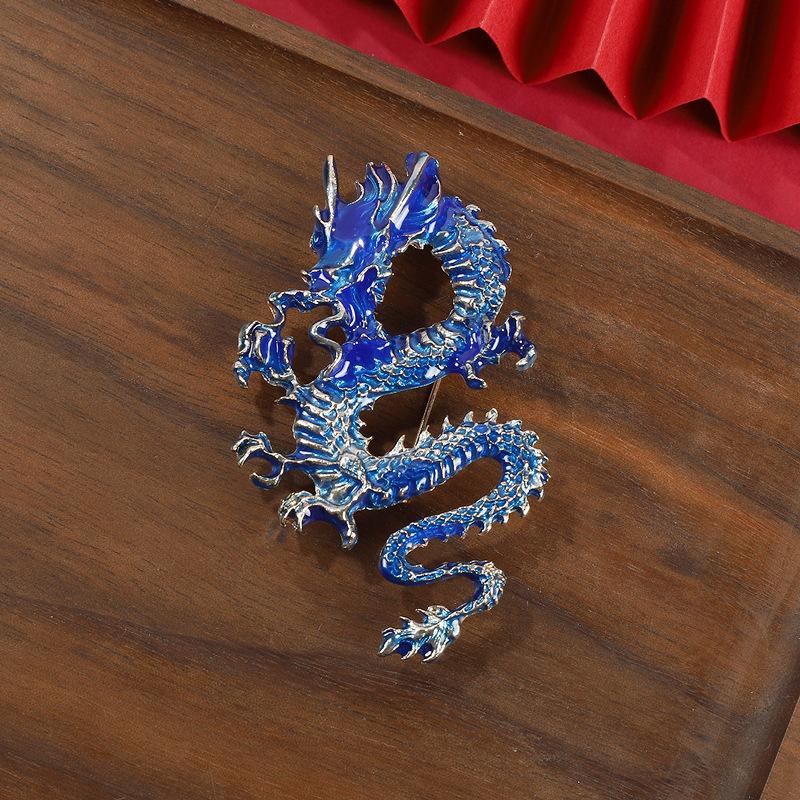 

Нишевый дизайн брошь китайский дракон ретро личность темперамент дракон тотем корсаж костюм пальто булавка аксессуары