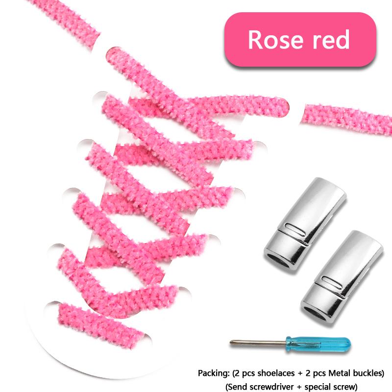 New Plush Elastic Laces Sneakers Magnetic Lock Shoelaces Without ties Kids Adult Flats No Tie Shoe laces for Shoes Accessories