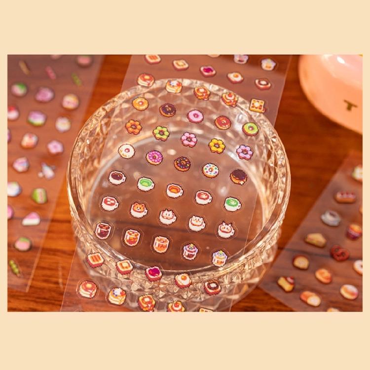 Decorative Sticker DIY Craft Sticker Waterproof Featuring Pixels Art for Artistic Notebooks and Nail Designs Easy Apply