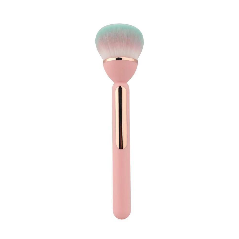 Lotus Brush Small Bulb Blush Brush Artificial Fiber Hair Plastic Handle Makeup Loose Powder Brush Setting Makeup