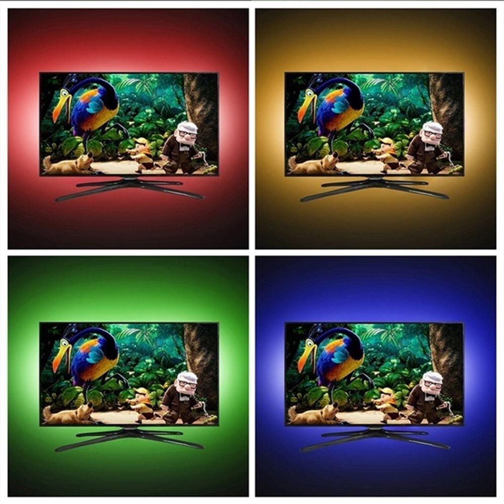 4 * 50cm USB LED Strip Lights Kit Flexible Home LED Tape Strip TV Backlight
