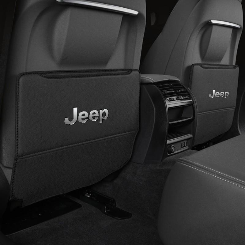 Portabicchieri 2 Pezzi Sedile Auto Schienale Protezione Anti-calcio Borsa Portaoggetti in Pelle Per Jeep Grand Cherokee Wrangler JK Gladiator Compass Renegade